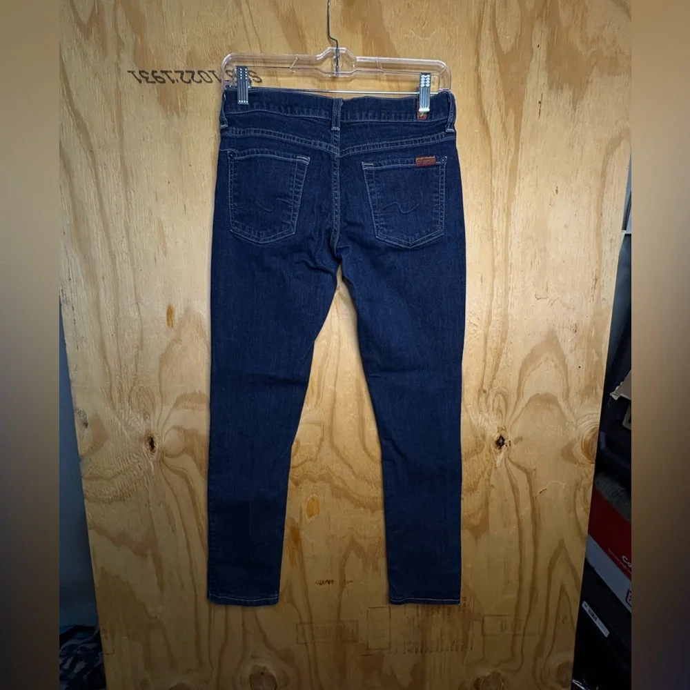 7 For All Mankind Roxanne Skinny Jeans Womens‎ 26 Dark Wash Stretch